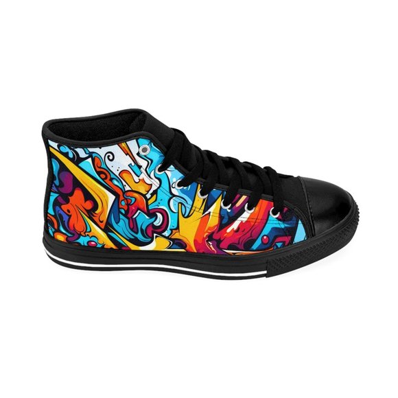 Men’s Graffiti Sneaker | Colorful Print Sneakers | Graphic Pattern Shoes | Graff - Picture 8 of 9